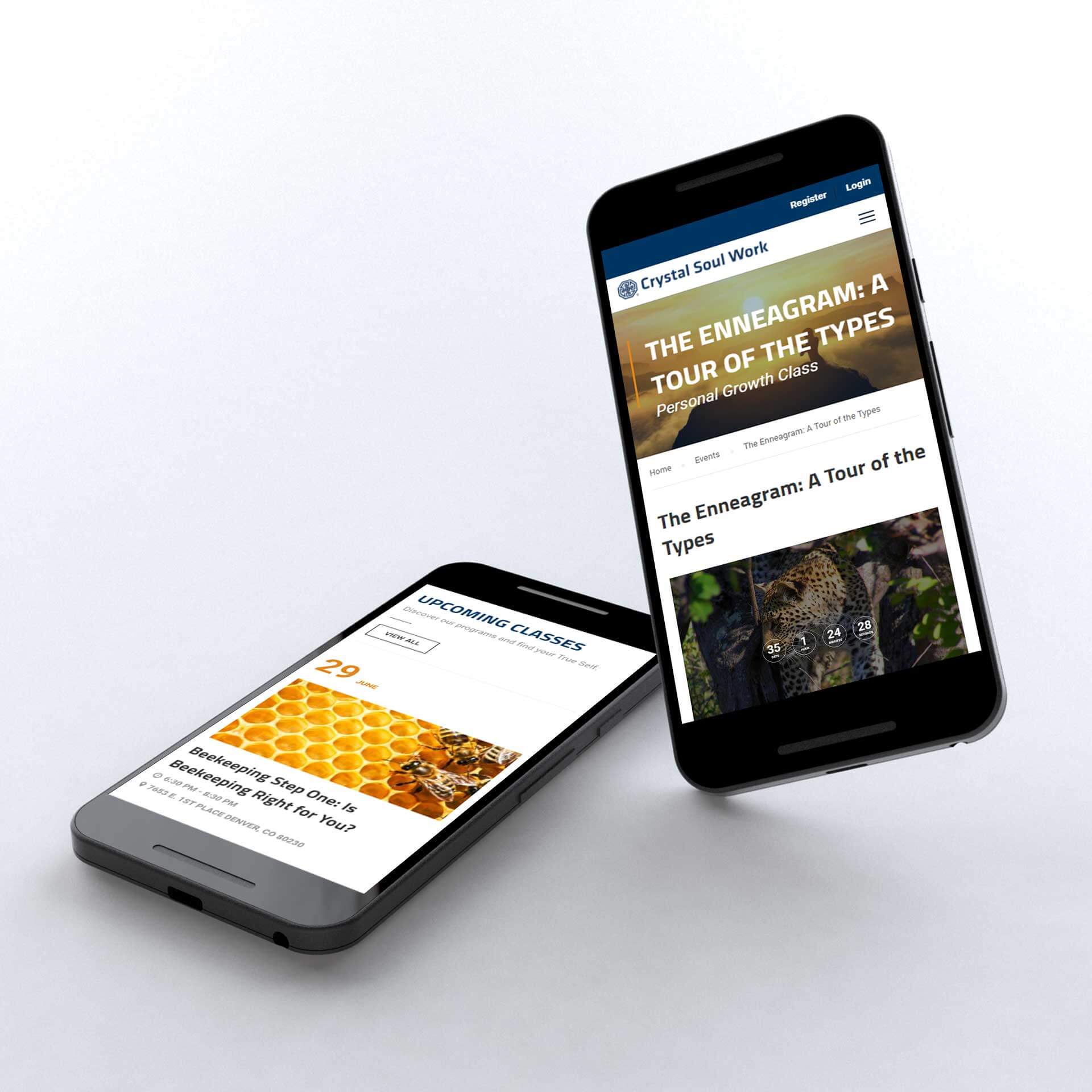 Crystal Soul Work Website Mobile View